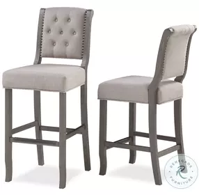 Luxe Gray Counter Height Stool