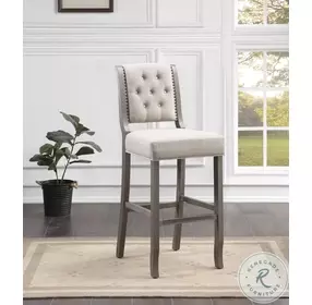 Luxe Gray Bar Stool