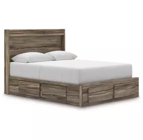 Baystorm Brown Storage Panel Bedroom Set with LED