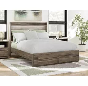 Baystorm Weathered Brown Queen Panel Headboard