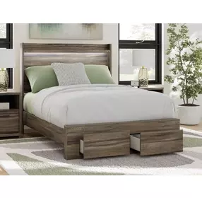 Baystorm Weathered Brown Full Panel Headboard