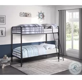 Lunar Dark Bronze Twin Over Twin Bunk Bed