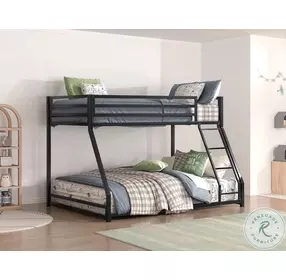 Jovie Black Twin Over Full Metal Bunk Bed