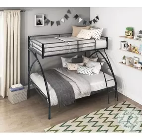 Bailey Black Twin Over Full Metal Bunk Bed