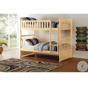 Bartly Natural Pine Twin Over Twin Bunk Bed