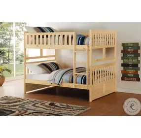 Bartly Natural Pine Full Over Full Bunk Bed