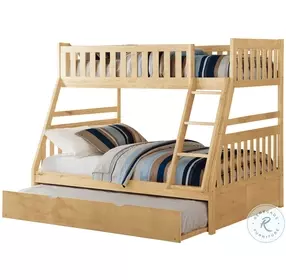 Bartly Natural Pine Youth Bunk Bedroom Set With Youth Trundle