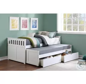 Galen White Twin Daybed with Storage Boxes
