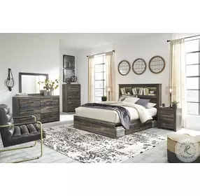 Drystan Queen Bookcase Bed with Dual Side Storage Drawers