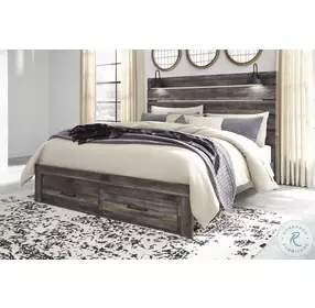 Drystan King Panel Bed with Front Storage Footboard