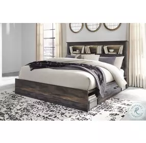 Drystan King Bookcase Bed with Single Sided Storage
