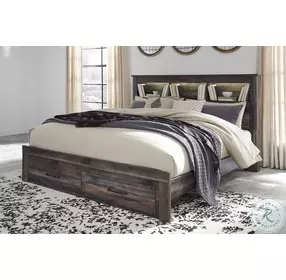 Drystan King Bookcase Bed with Front Storage Footboard