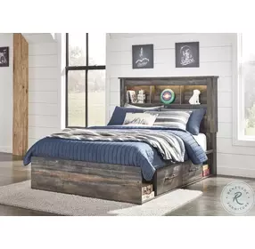 Drystan Full Bookcase Bed with Side Storage Drawers