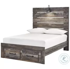 Drystan Youth Panel Bedroom Set with Front Storage Footboard