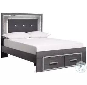 Lodanna Gray Upholstered Platform Storage Bedroom Set