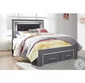 Lodanna Gray Full Upholstered Panel Storage Bed