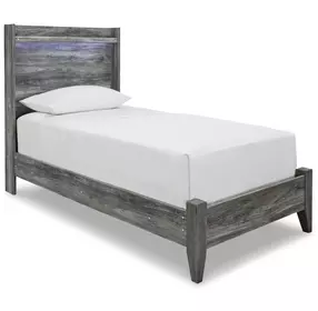 Baystorm Gray Youth Panel Bedroom Set with LED