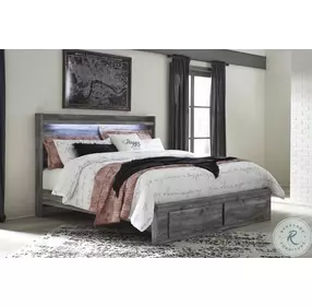 Baystorm Gray King Platform Storage Bed