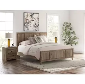 Keithland Brown King Panel Bed
