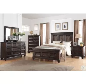 Sevilla Walnut King Panel Bed