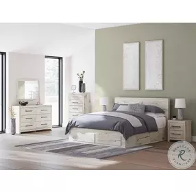 Lawroy Light Natural King Panel Storage Bed with Double Side Storage