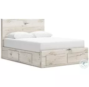 Lawroy Light Natural Panel Storage Bedroom Set with Double Side Storage
