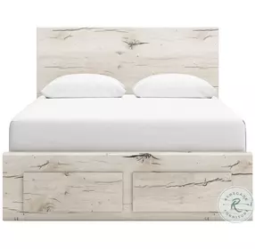 Lawroy Light Natural Panel Storage Bedroom Set with Double Side Storage