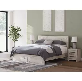 Lawroy Rustic White King Panel Headboard