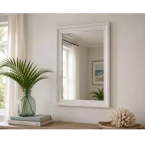 Island Haven White Rectangular Dresser Mirror