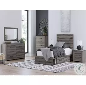 Urbanoore Weathered Gray 2 Drawer Twin Storage Platform Bed