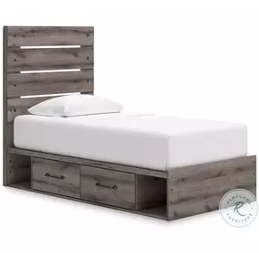 Urbanoore Weathered Gray 2 Drawer Youth Storage Platform Bedroom Set