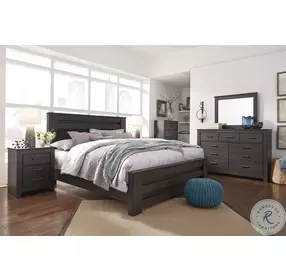 Brinxton Charcoal Gray King Panel Bed