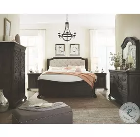 Bellamy Peppercorn Queen Sleigh Bed with Shaped Footboard