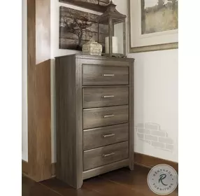 Juararo Dark Brown Five Drawer Chest