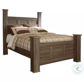 Juararo Dark Brown Poster Bedroom Set