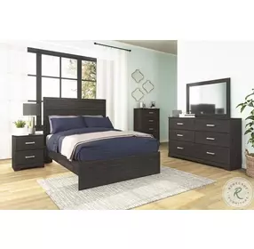 Belachime Black Full Panel Bed