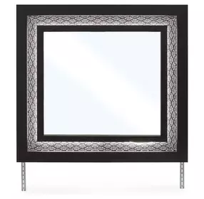 Shoralli Black Rectangular Dresser Mirror with LED