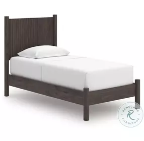 Cadmori Brown Twin Panel Platform Bed