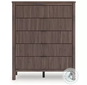 Cadmori Brown Wide 5 Drawer Chest