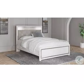 Altyra White Queen Upholstered Panel Bed