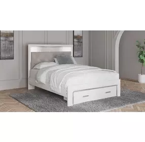 Altyra White Queen Platform Storage Bed