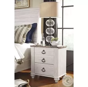 Willowton Two Tone 2 Drawer Nightstand