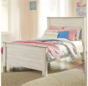 Willowton Whitewash Full Panel Bed