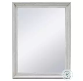 Bay Harbor Distressed White Rectangular Dresser Mirror