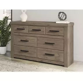 Garistyn Natural Rustic 7 Drawer Dresser
