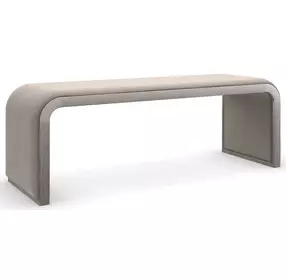 Traverse Dark Taupe Upholstered Bed Bench