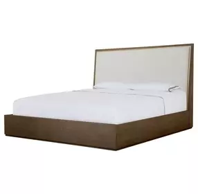 Carino Cocoa and Beige California King Upholstered Panel Bed