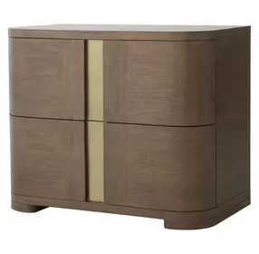Carino Cocoa and Gold 2 Drawer Nightstand
