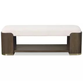 Carino Beige Upholstered Storage Bed Bench