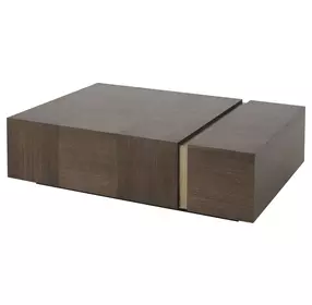 Carino Cocoa and Gold Rectangular Cocktail Table